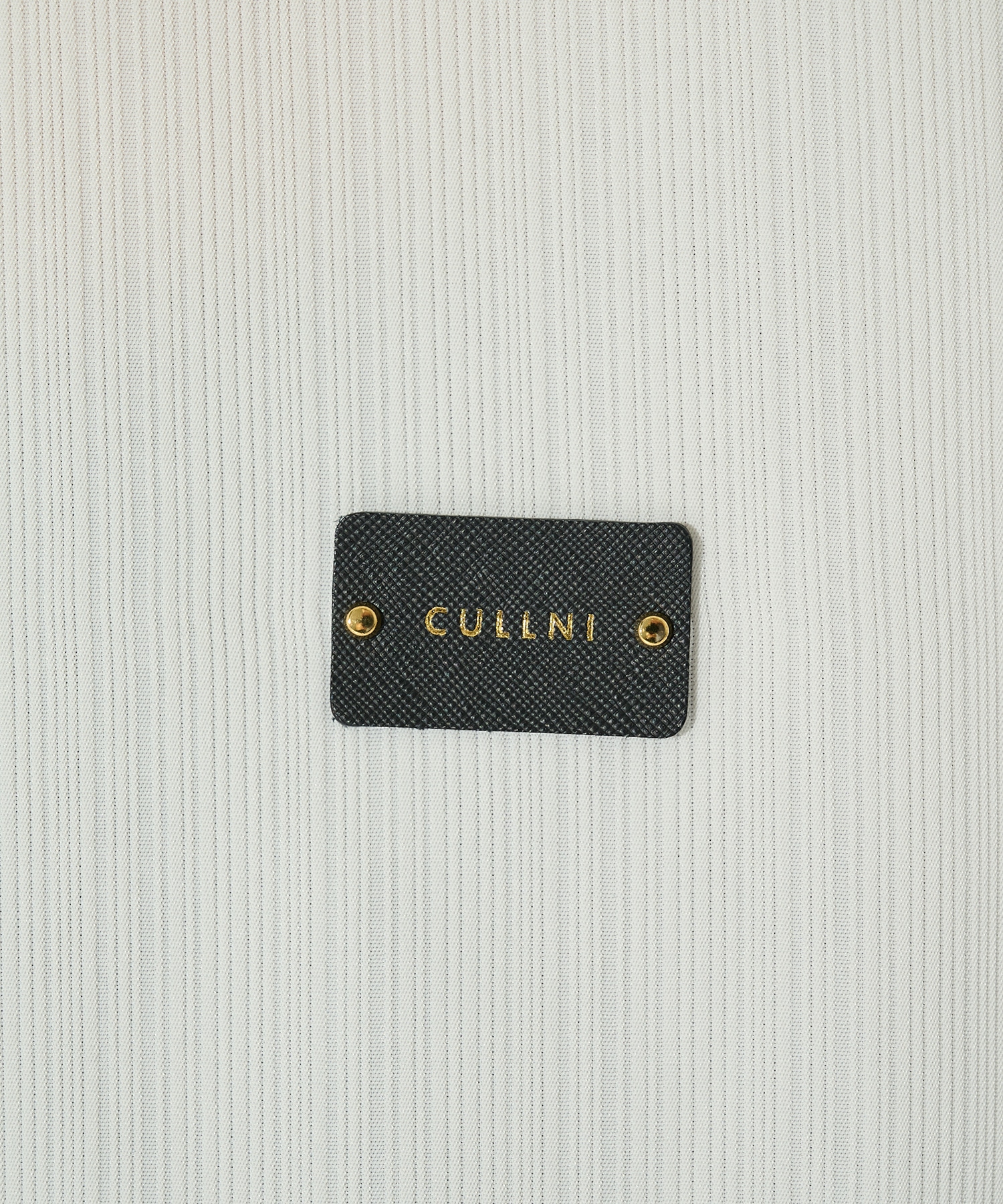 別注 Cord pique Leather Patch Short Sleeve Pullover CULLNI
