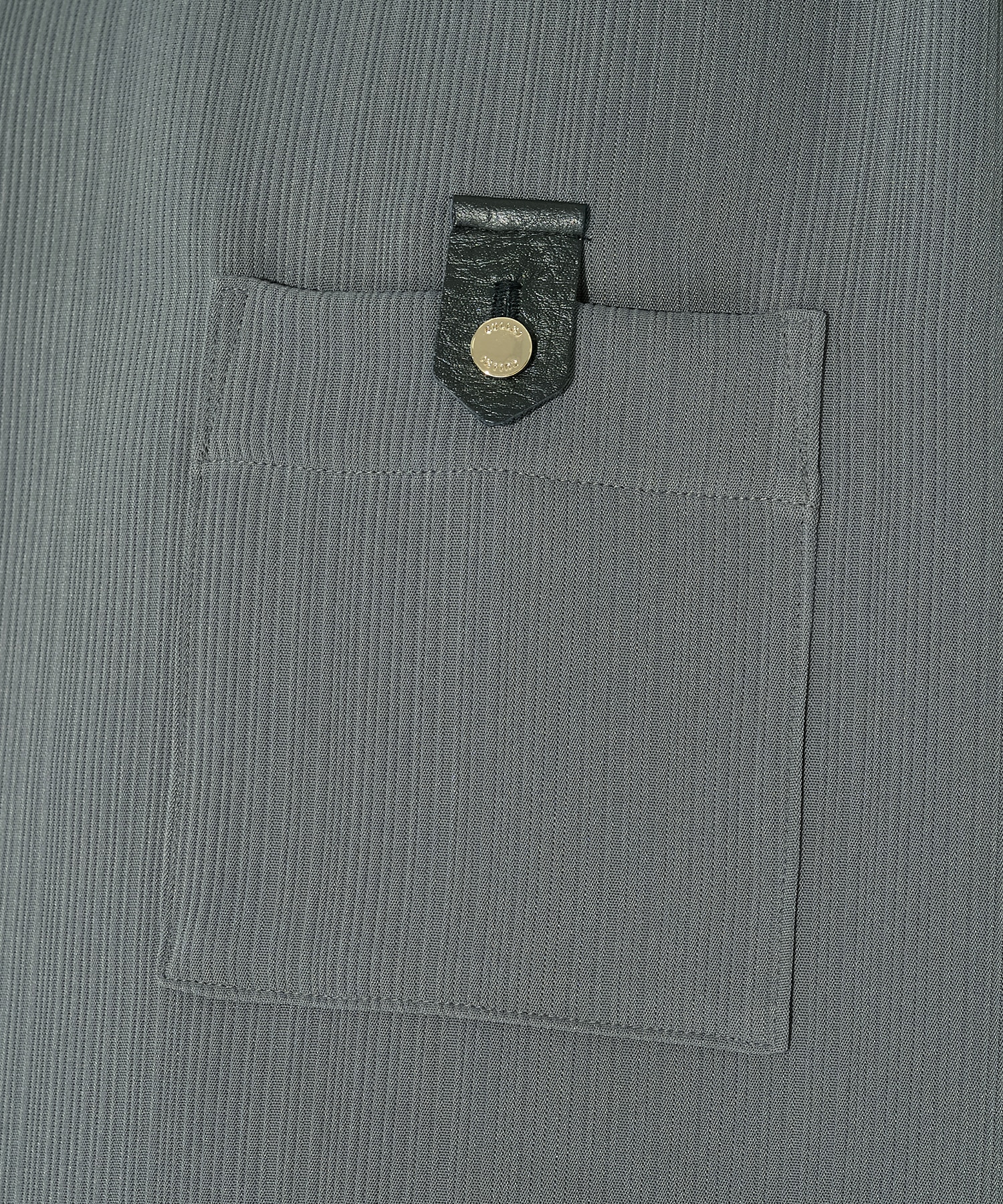 別注 Cord pique Leather Patch Short Sleeve Pullover CULLNI