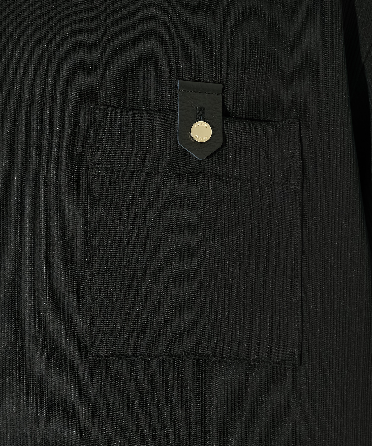 別注 Cord pique Leather Patch Short Sleeve Pullover CULLNI