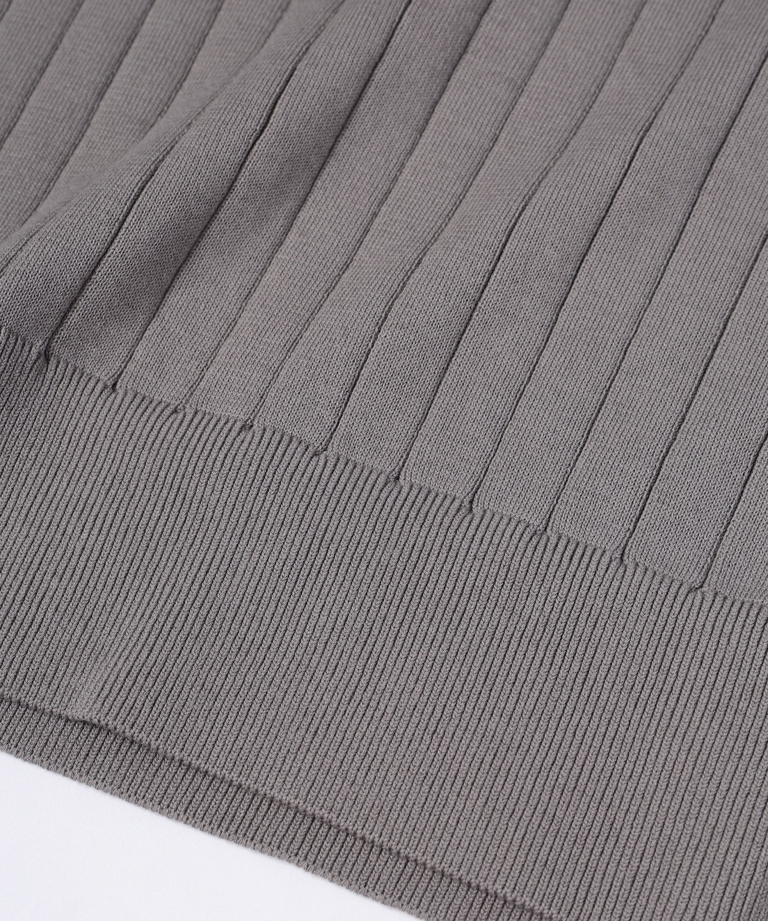 Wide Rib Skipper Collar Short Sleeve Knit CULLNI