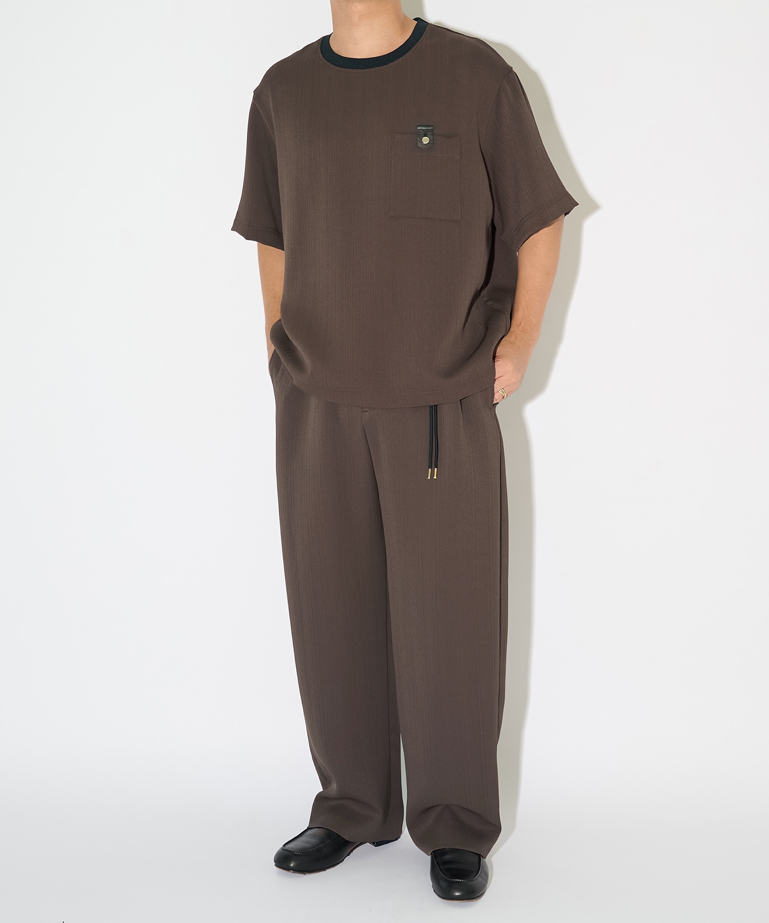 別注 Cord pique Drawstring Relaxed Pants CULLNI