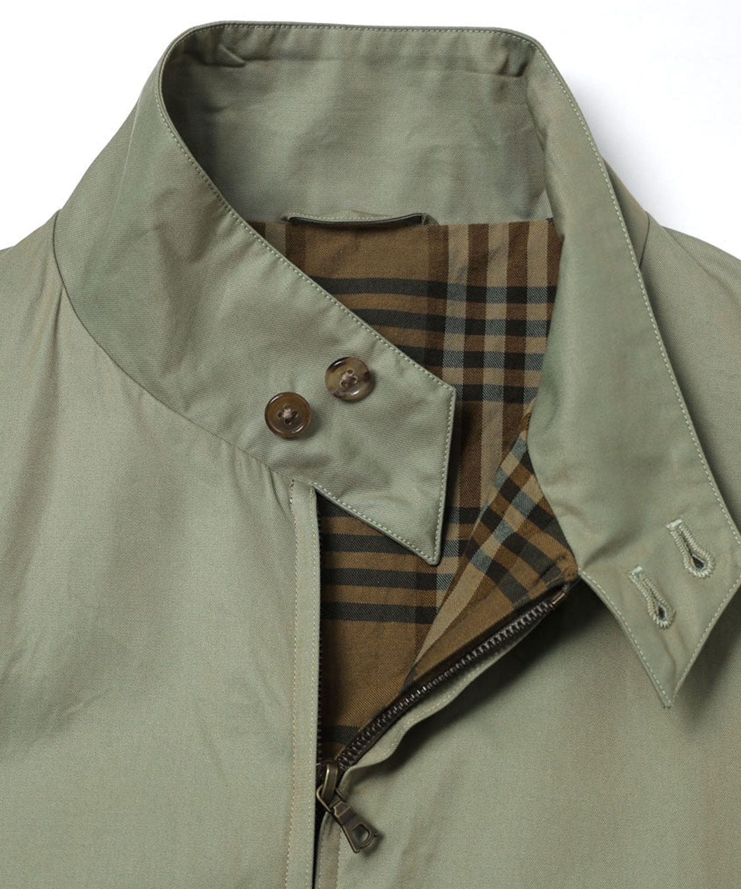 Cotton Gabardine Harrington Jacket blurhms
