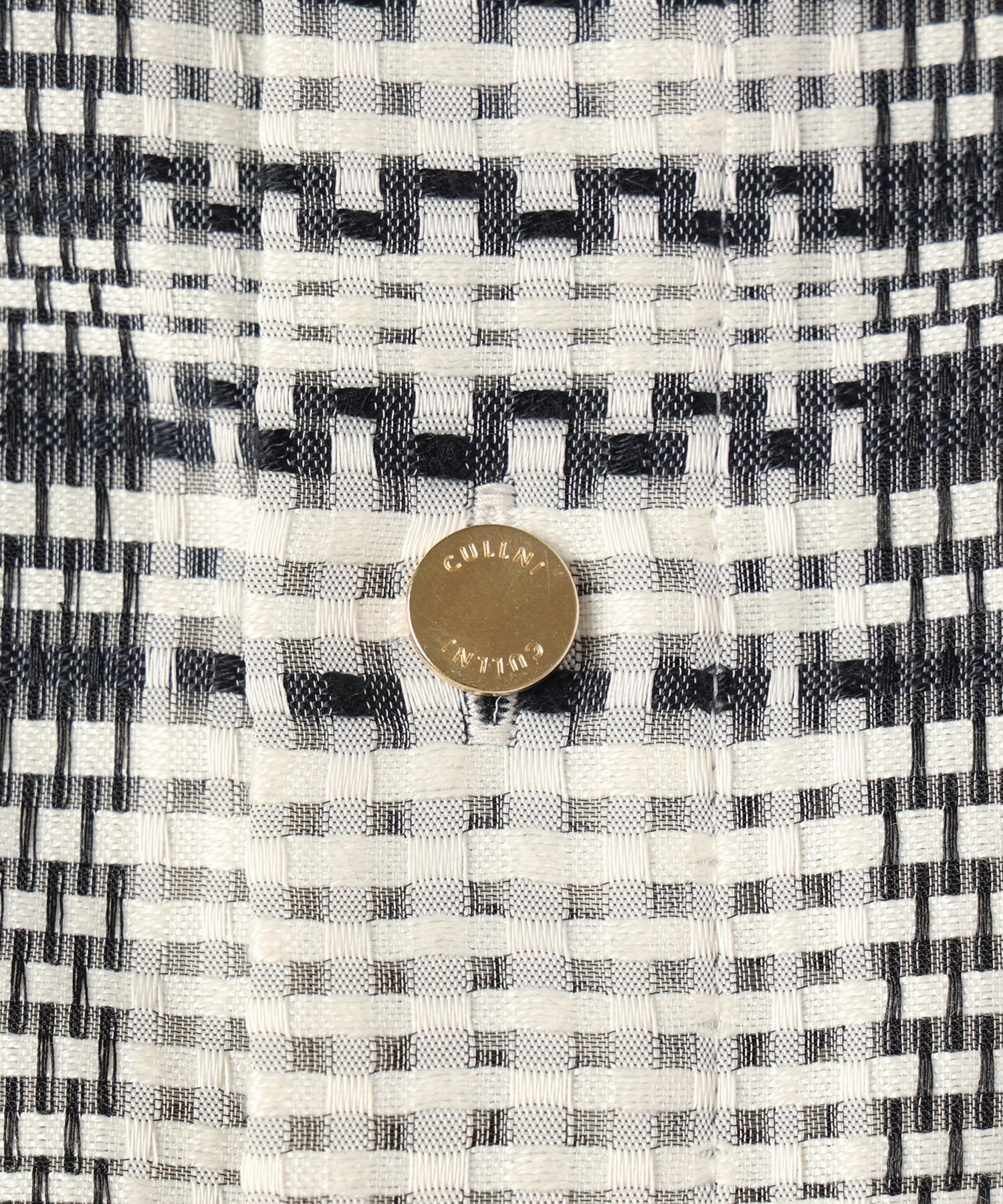 Sheer Tile Check Chin Tab Short Sleeve Shirt CULLNI