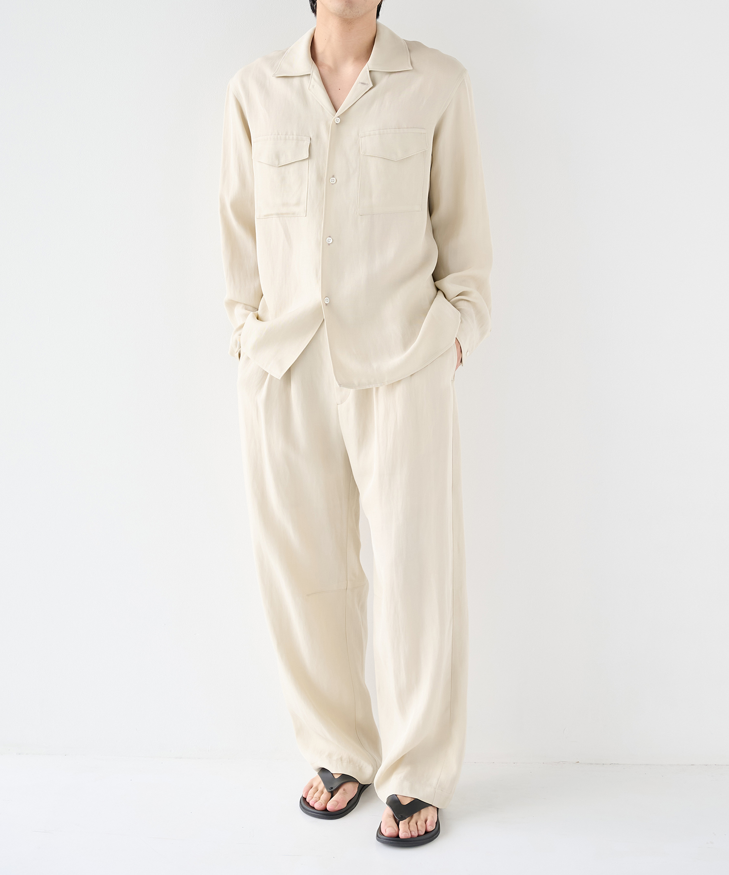 Noseason Linen Open Shirts STUDIOUS