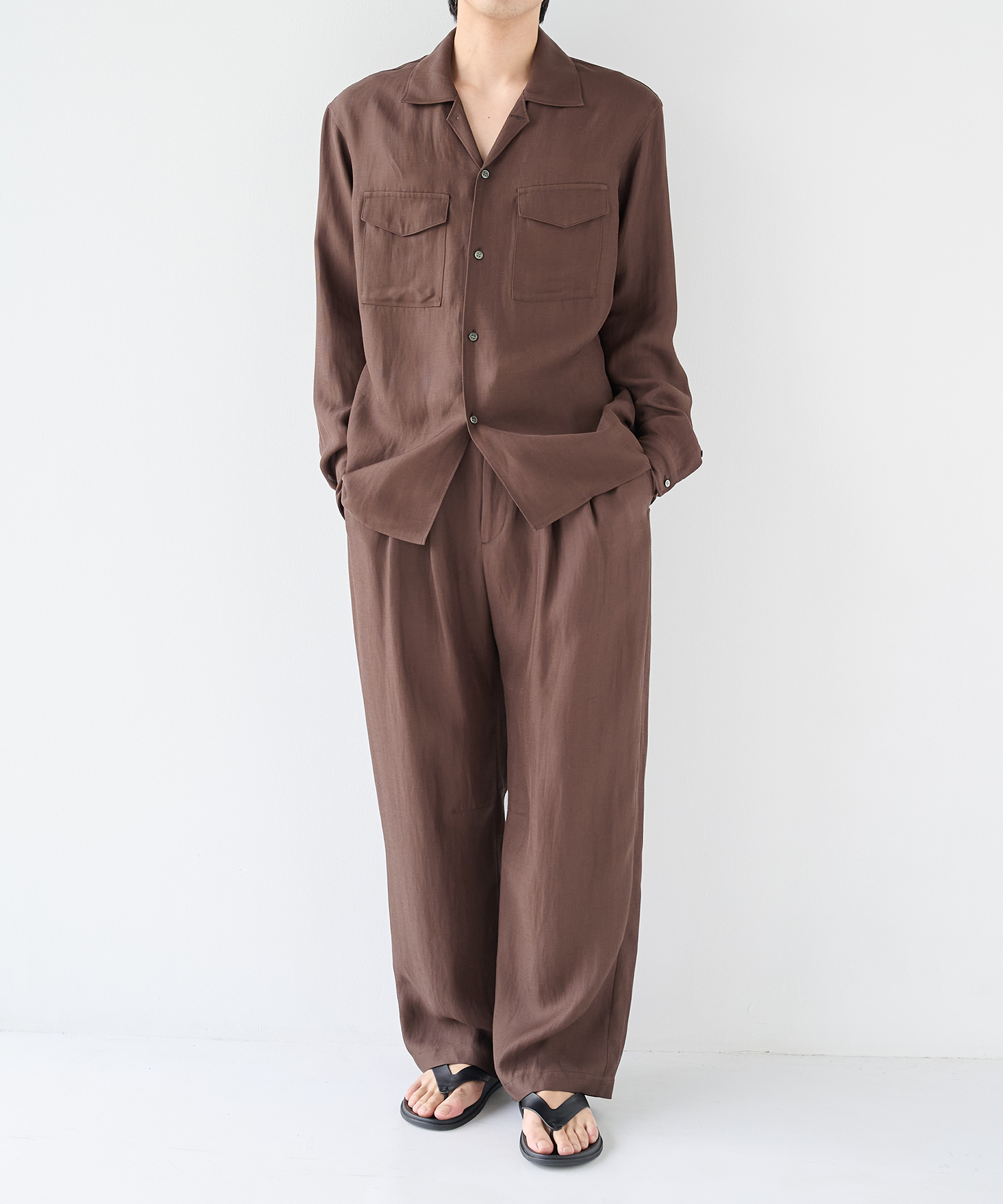 Noseason Linen Open Shirts STUDIOUS