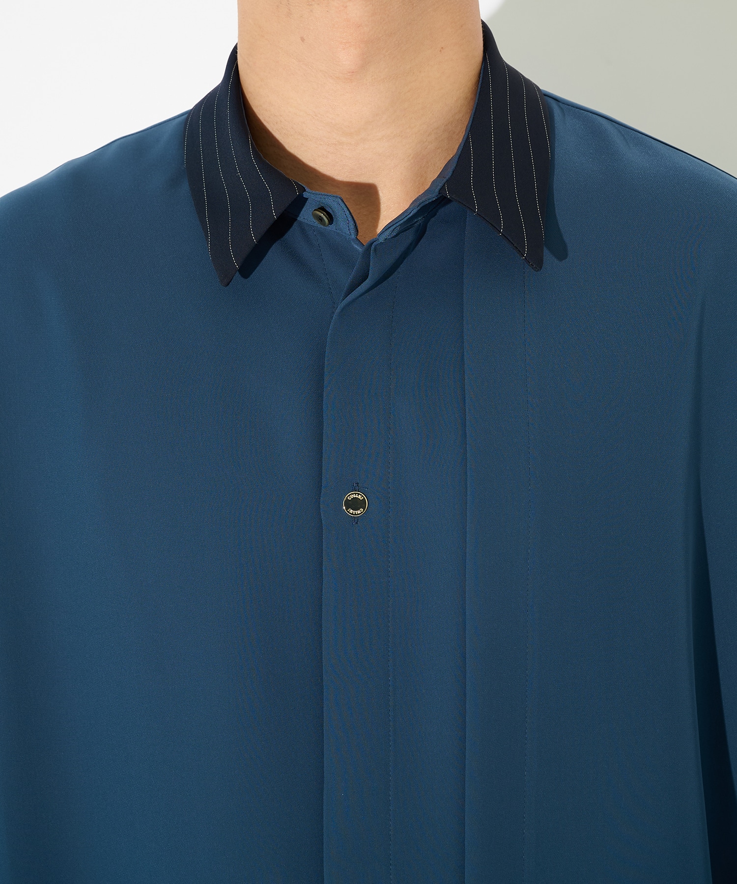 Double Satin Asymmetrical Layered Shirt CULLNI