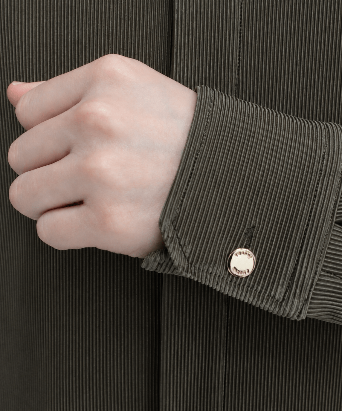 別注 Cord Pique Chin Tab Long Sleeve Shirt CULLNI