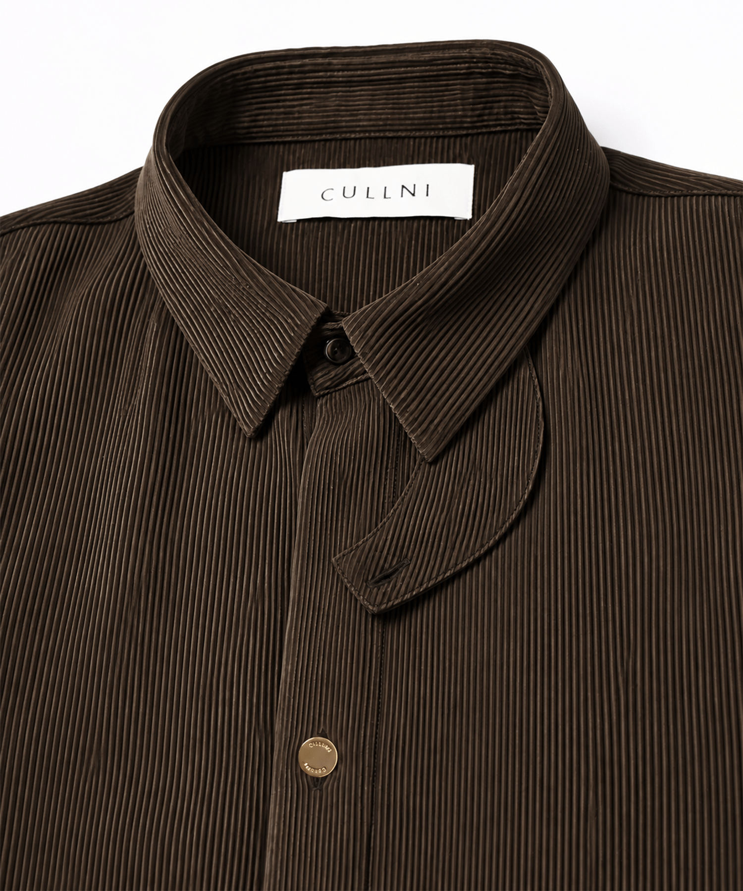 EX.Cord Pique Chin Tab Long Sleeve Shirt CULLNI