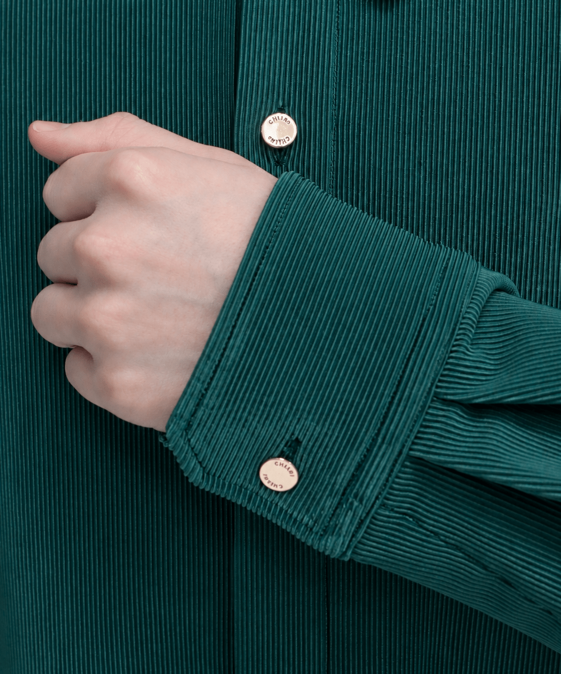 別注 Cord Pique Chin Tab Long Sleeve Shirt CULLNI