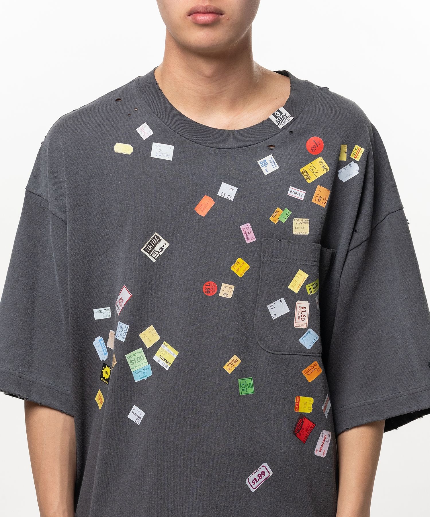 PRICE STICKER TEE Maison MIHARA YASUHIRO