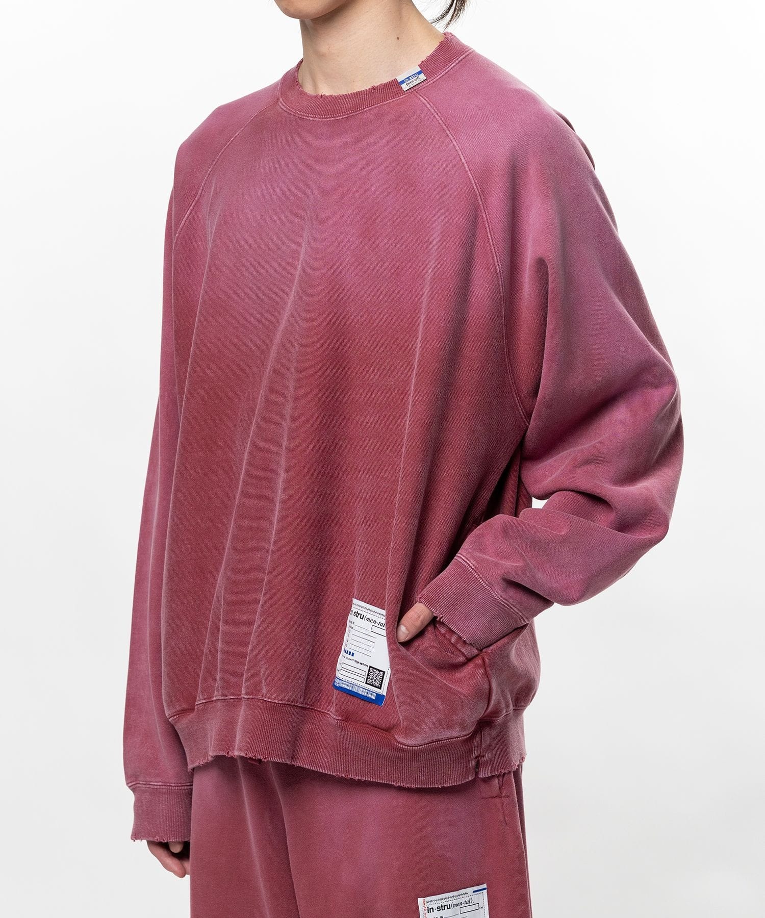 FRENCH TERRY DISTRESSED PULLOVER in・stru(men-tal)