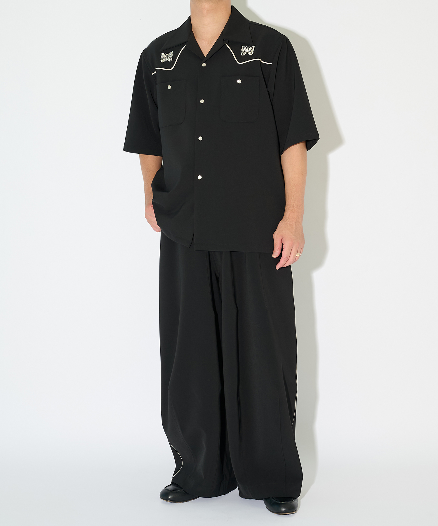 別注 Piping Cowboy H.D. Pant-Poly Double Cloth NEEDLES