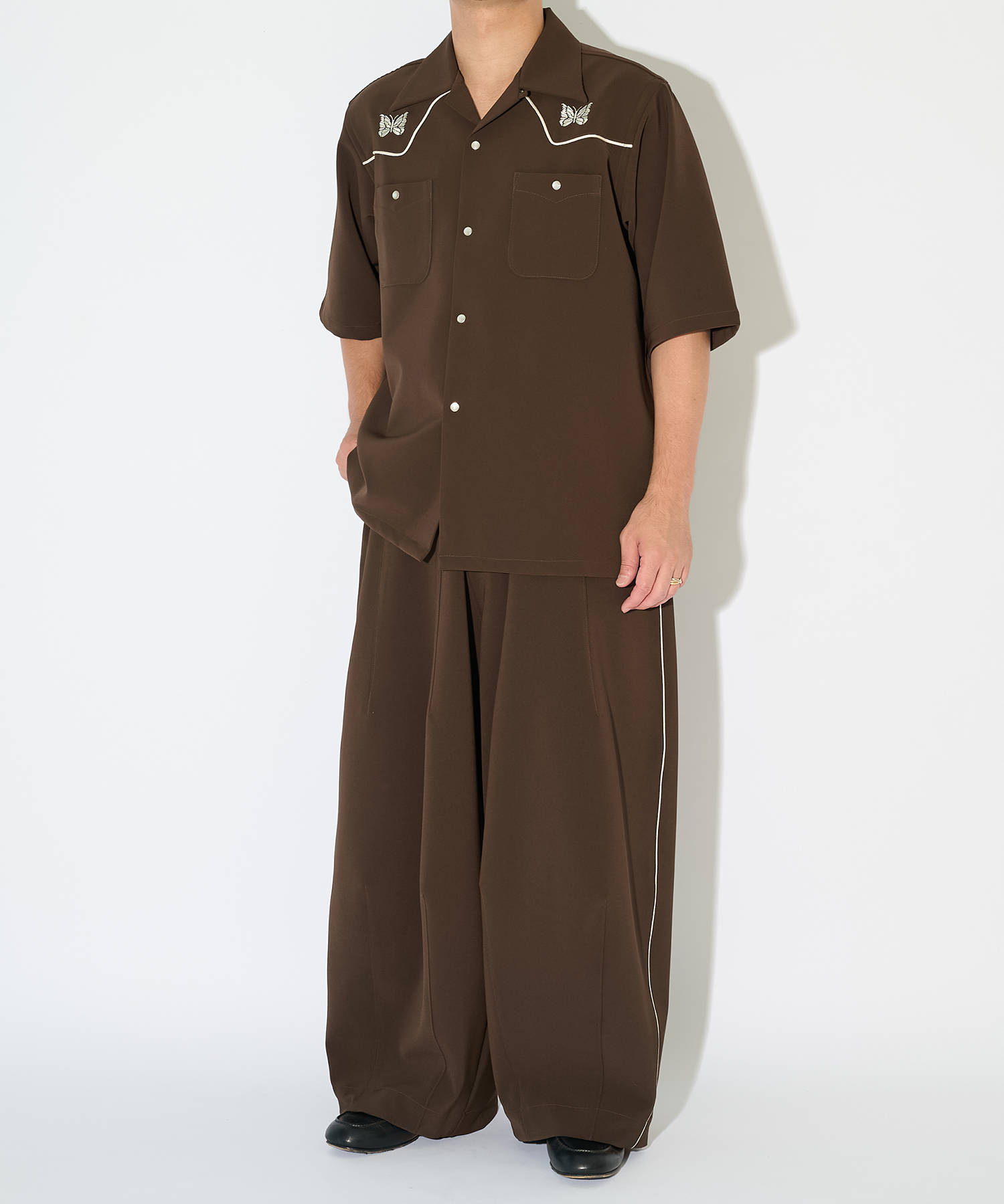 別注 Piping Cowboy H.D. Pant-Poly Double Cloth NEEDLES
