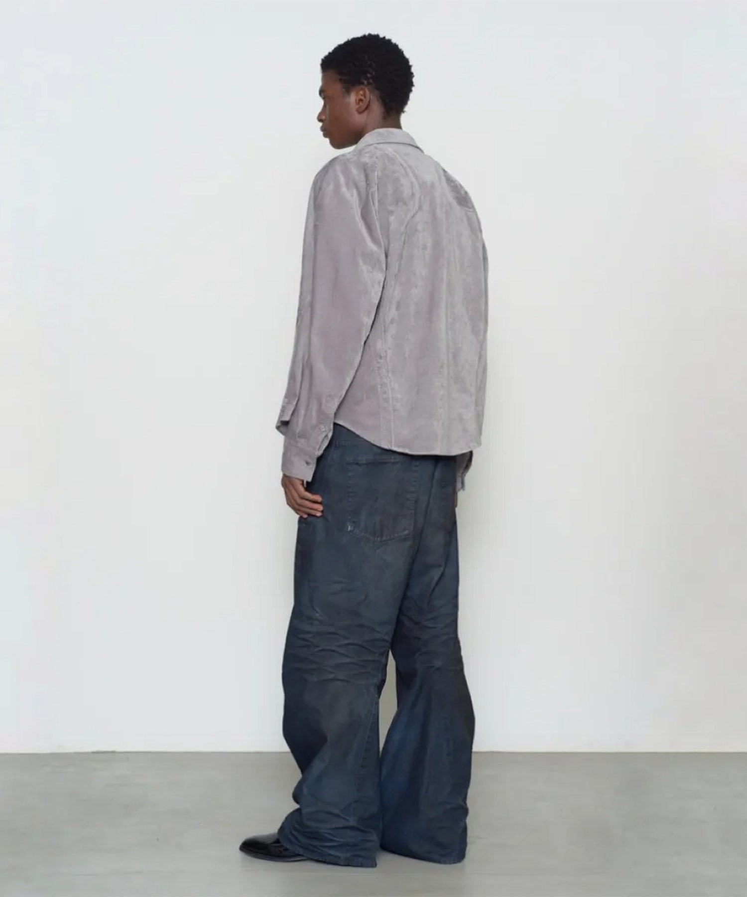 3D TWISTED WIDE LEG JEANS NVRFRGT