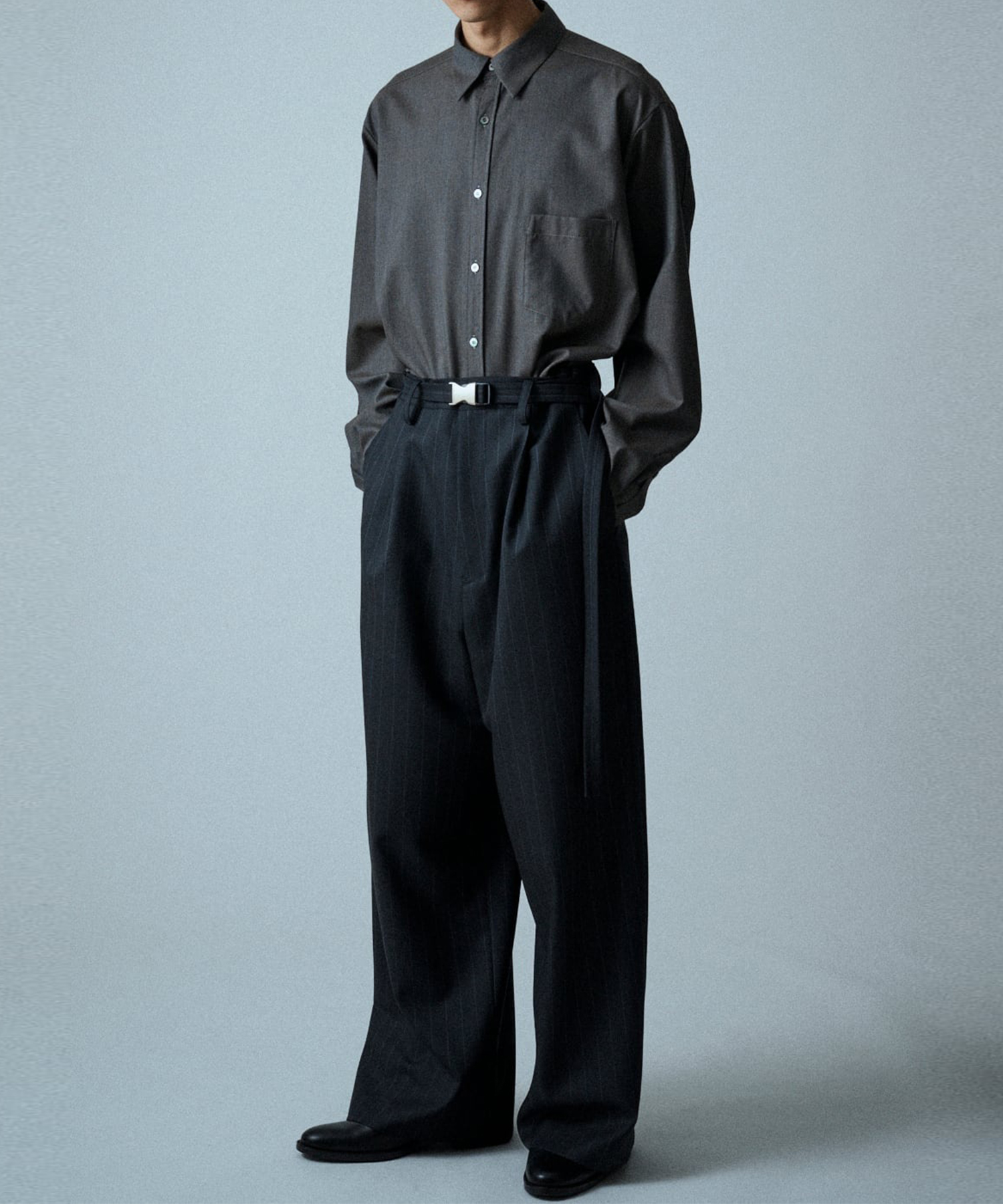 Belted Wide Straight PNT UJOH HOMME