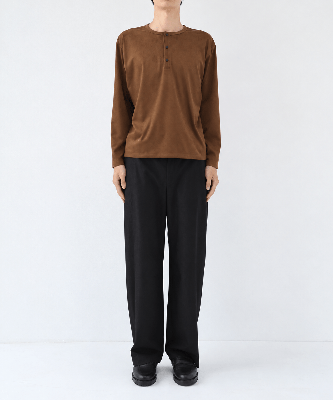 Micro Suede Henley neck STUDIOUS