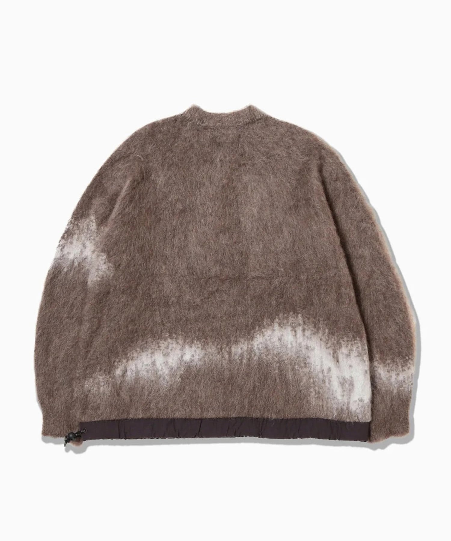jacquard shaggy knit crew neck and wander