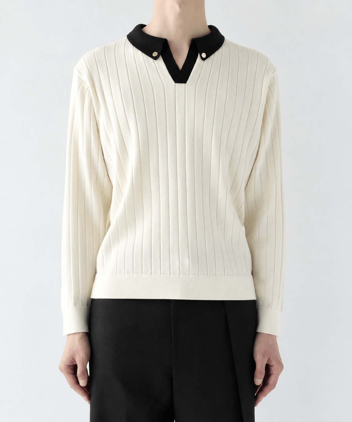 別注　Wide Rib SkipperCollar Knit Pullover CULLNI