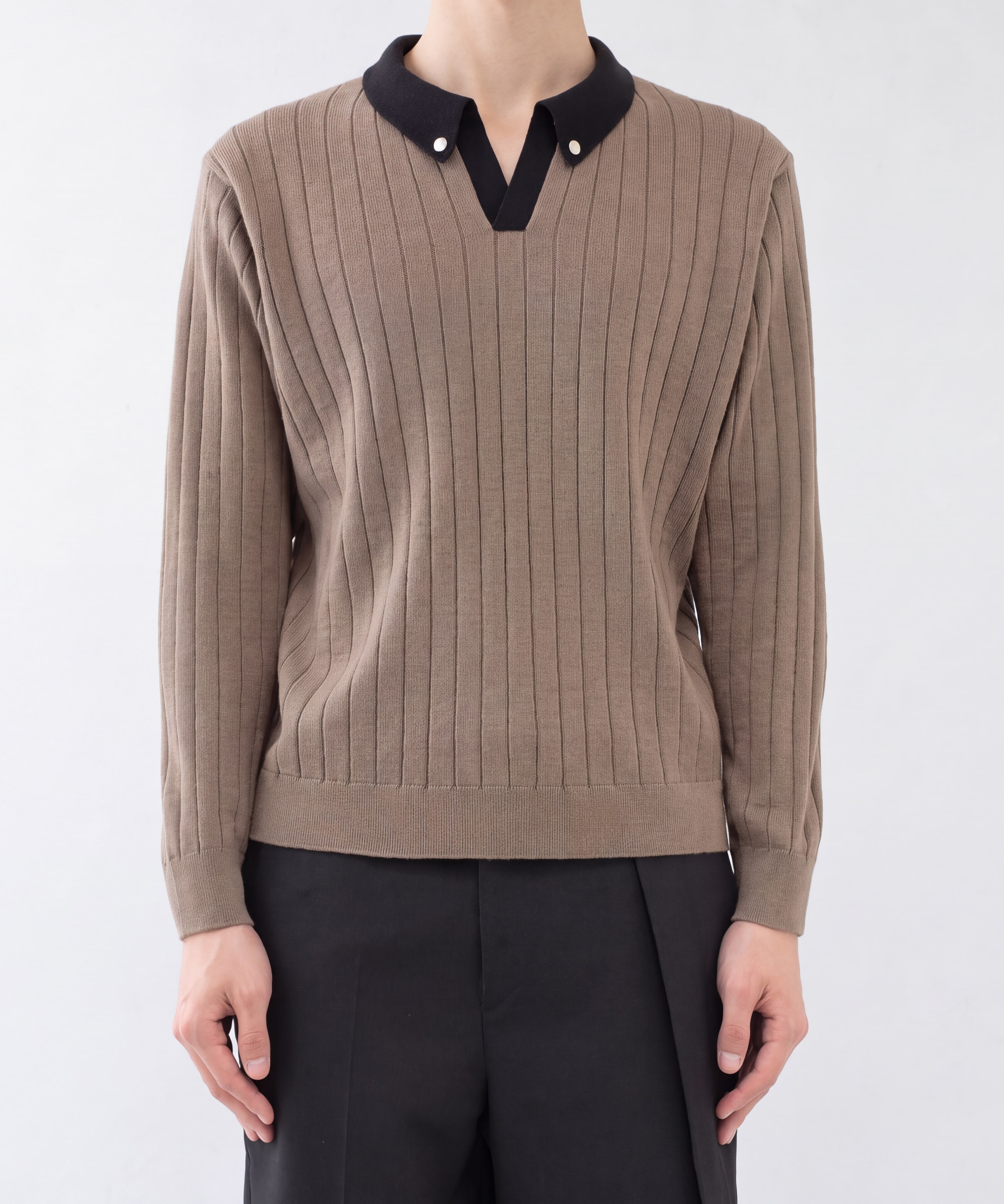 別注　Wide Rib SkipperCollar Knit Pullover CULLNI