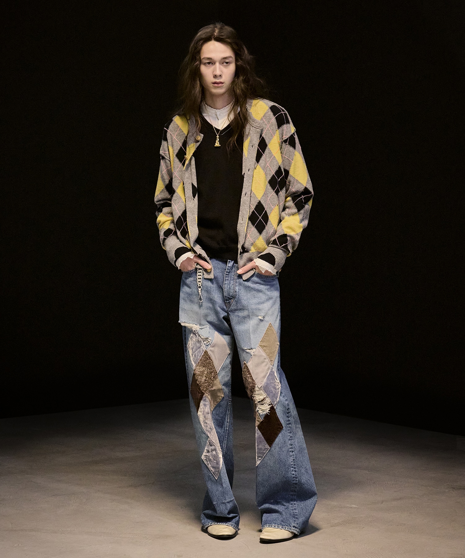 DIAMOND SCRAPED CARDIGAN MASU
