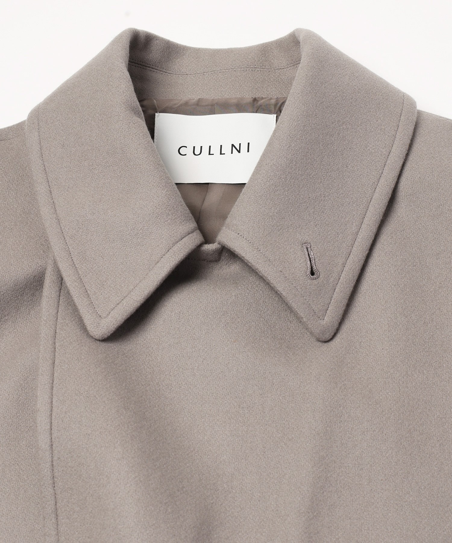 Signature Melton Minimal Tie Locken Long Coat CULLNI