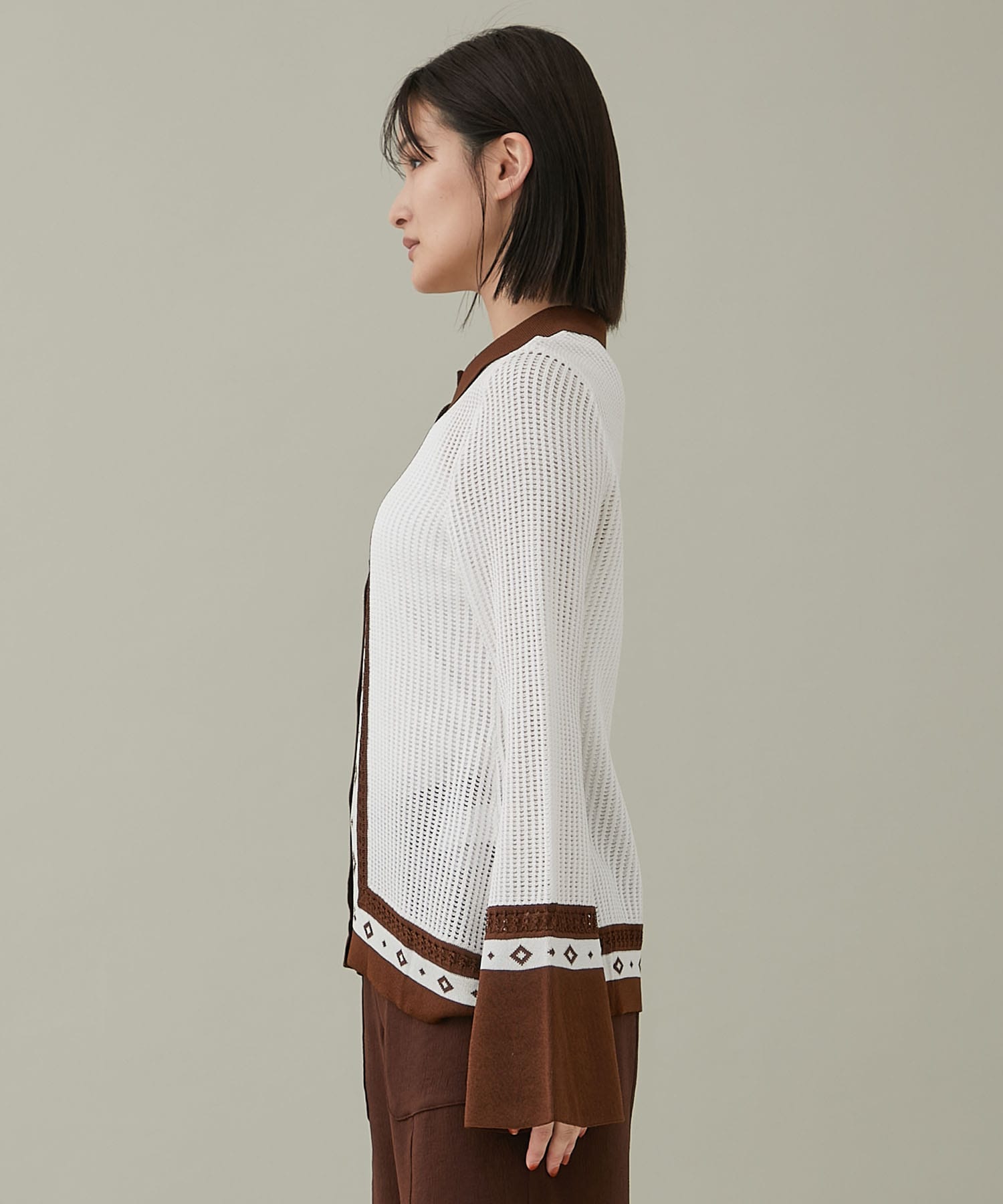 新品mame Knitted Shirt with DiamondPatternロンハーマン - シャツ