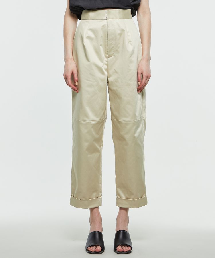 サテンロールアップパンツ 018 022 Wp41 36 Khaki Iirot Womens Studious Online公式通販サイト
