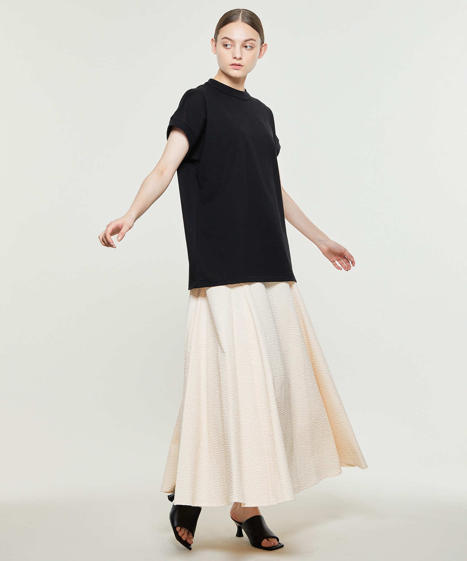 ATON DEL CELLO COTTON PINTUCK SKIRT 01 - ロングスカート