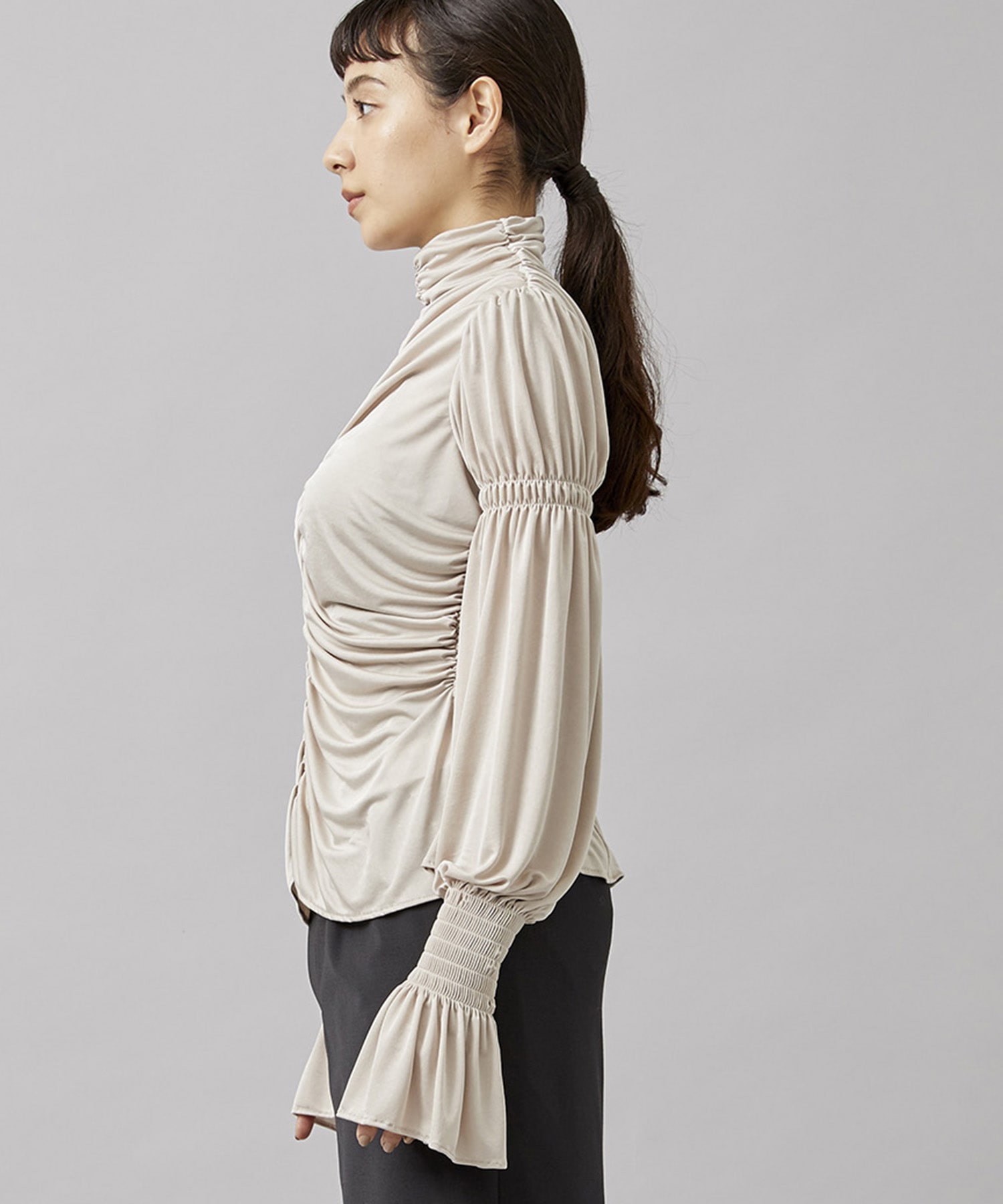 期間限定値下げ】FETICO 別注GATHERD TWILL BLOUSE-