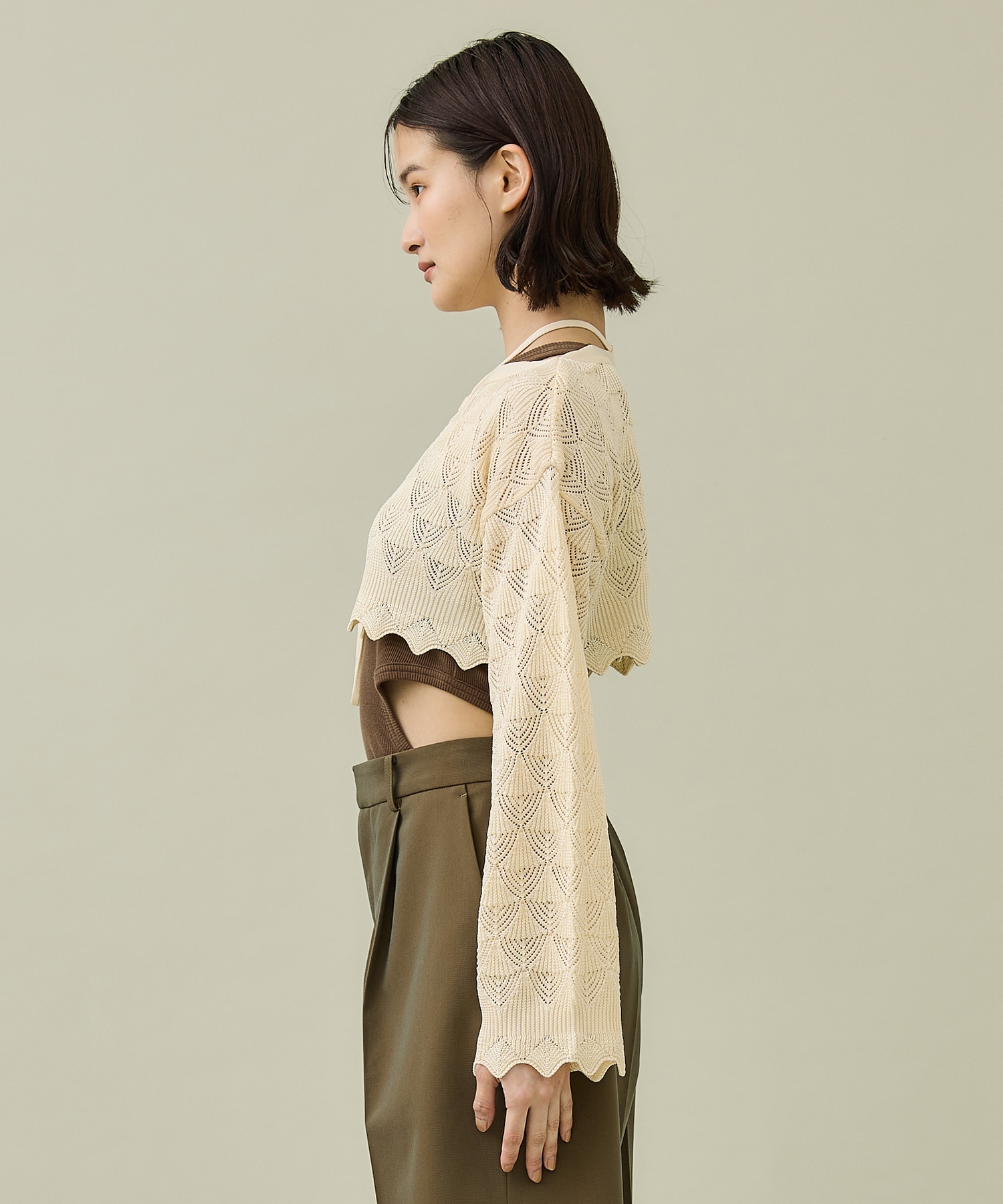 別注〉レースショートトップス(FREE IVORY): TAN: WOMENS｜ STUDIOUS