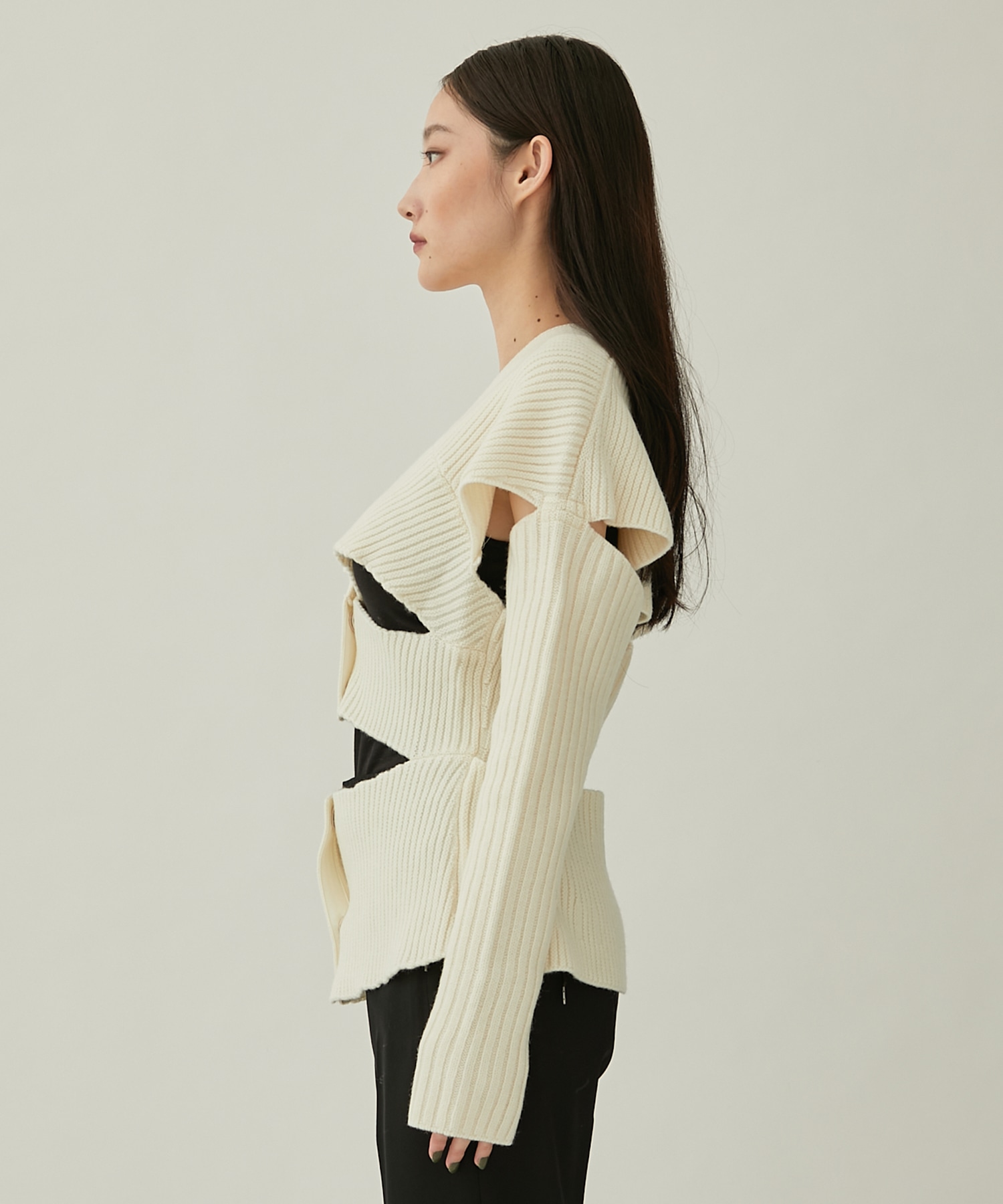 別注〉BANDAGE KNIT CARDIGAN(FREE OFF WHITE): FETICO: WOMENS