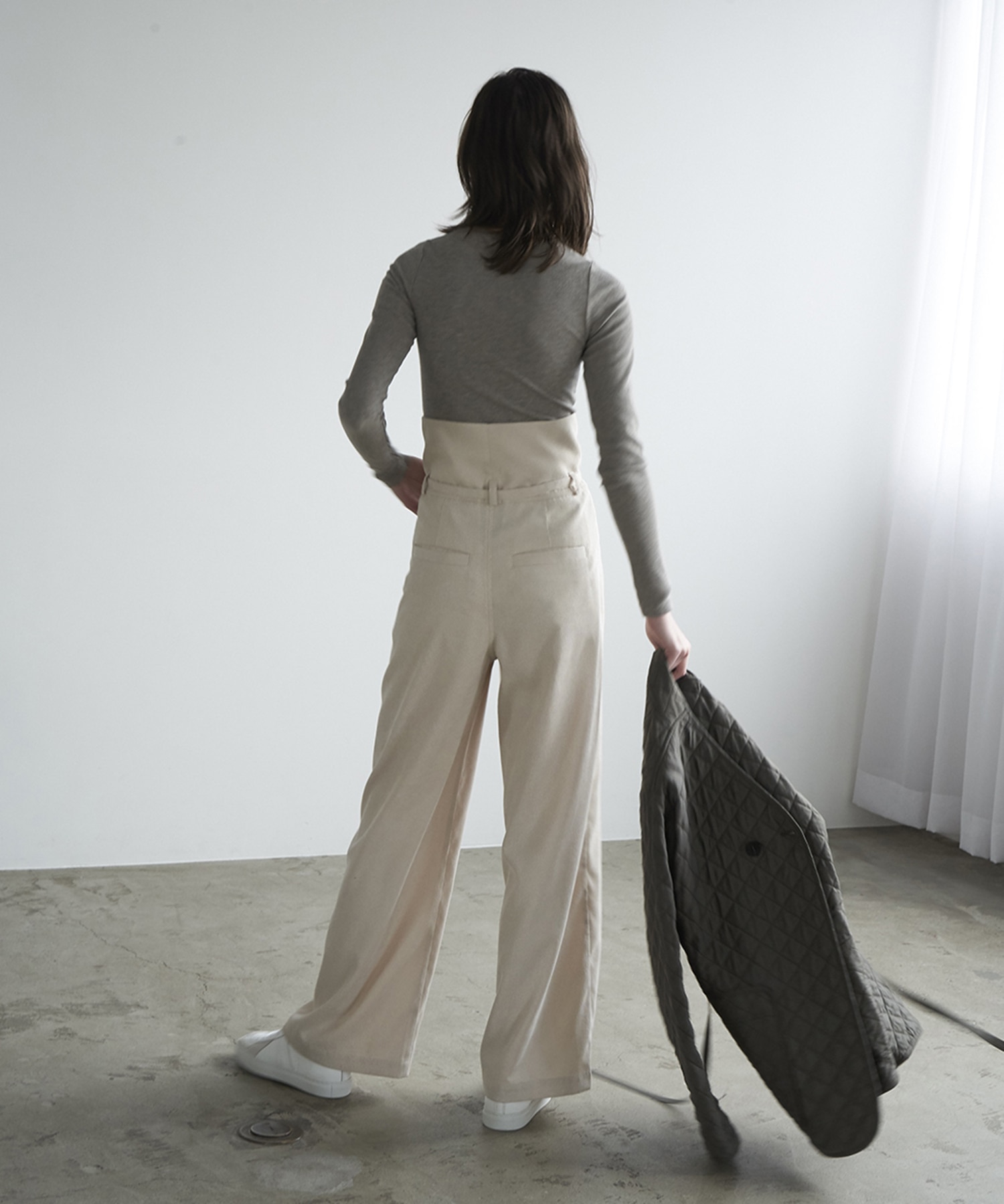 CLANE/クラネ】WAIST BELT CORDUROY PANTS/ウエストベルトコーデュロイ