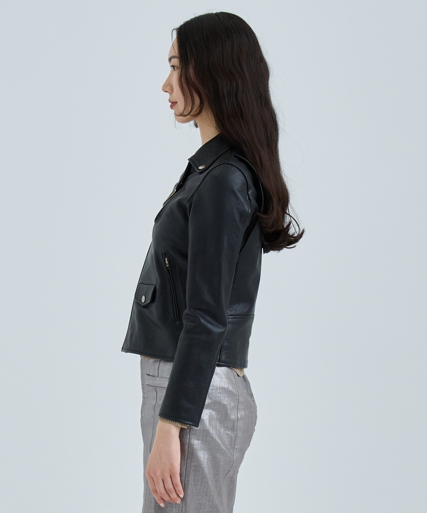 別注vintage leather riders jacket(XS BLACK): beautiful people: WOMENS｜  STUDIOUS ONLINE公式通販サイト