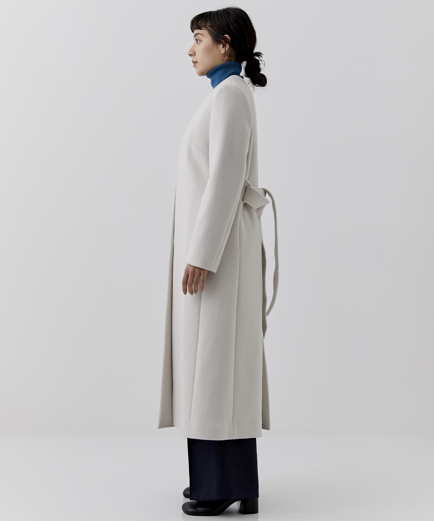 〈CITY〉SUPER120ベルトマークノーカラーコート STUDIOUS