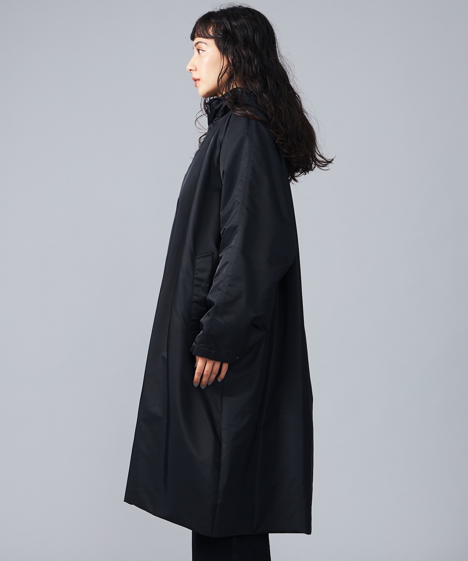 IIROT Nylon Satin Patted Coat