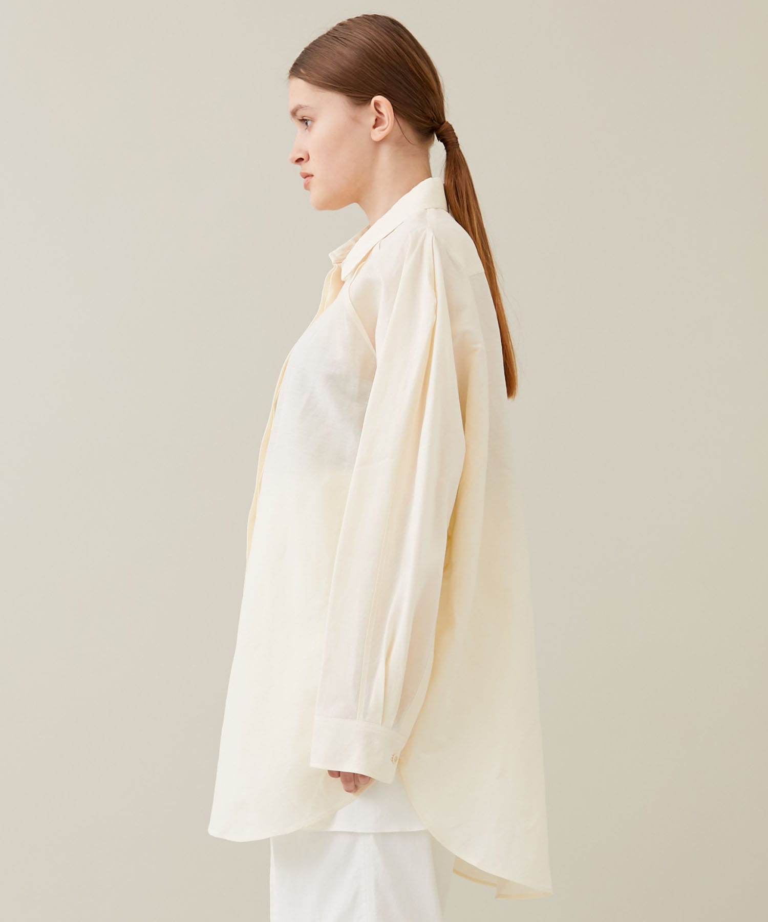 Oversized Linen Shirt(FREE WHITE): IIROT: WOMENS｜ STUDIOUS ONLINE