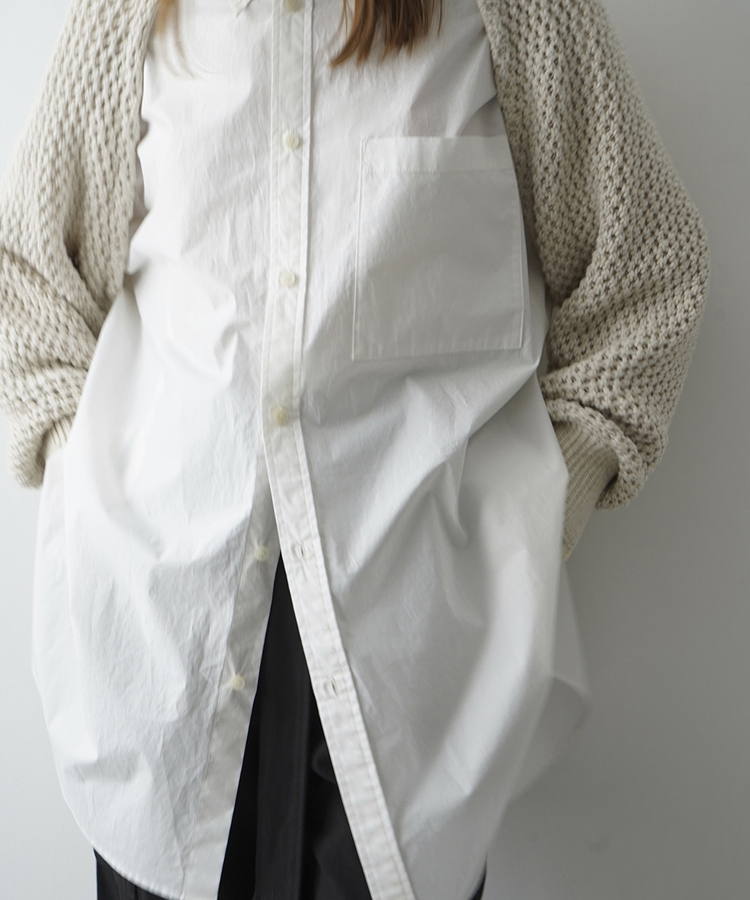 CLANE/クラネ/HUGE SHIRT/ヒュージシャツ/14122-4102/ペールパープル系