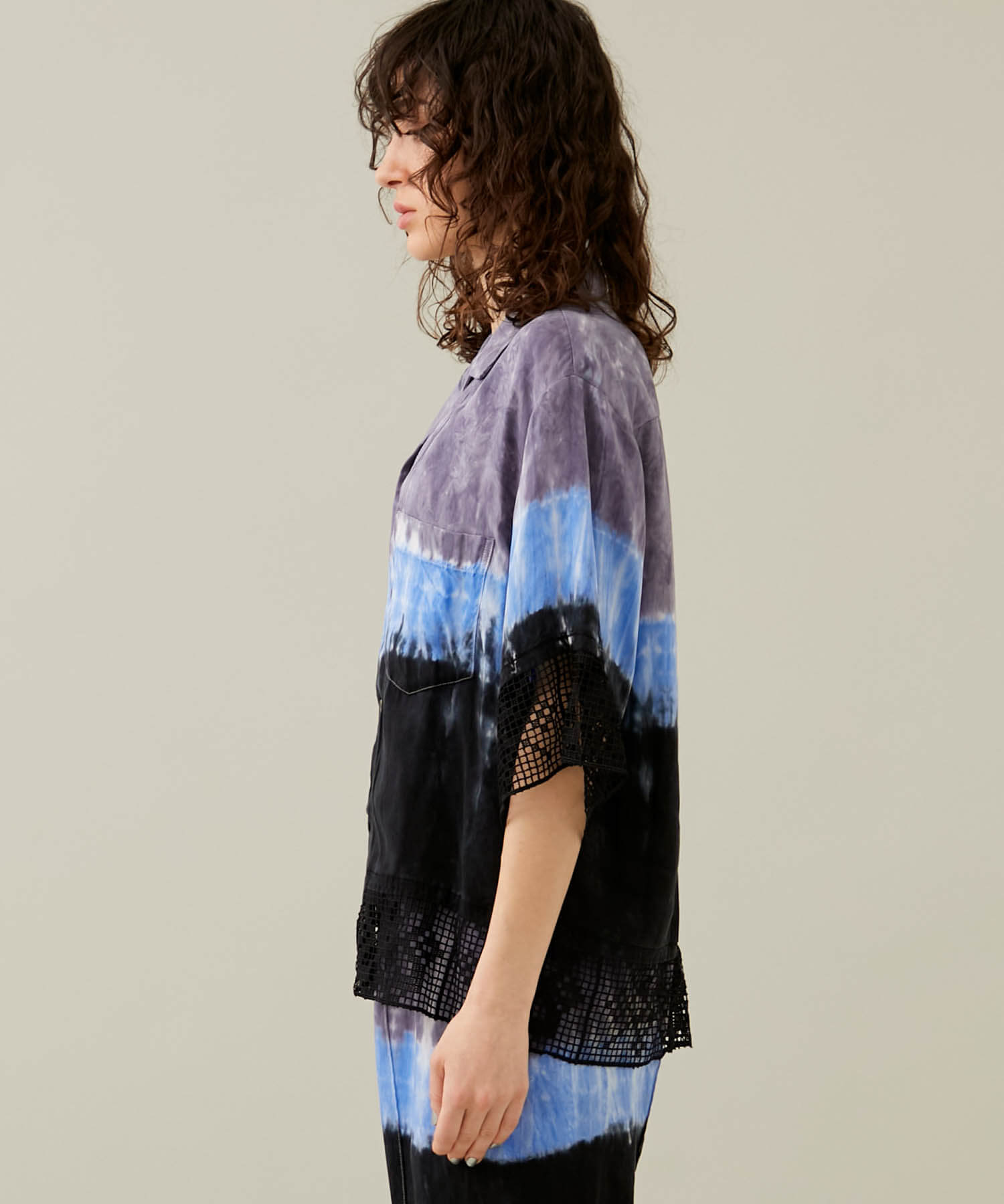 Inner tie dye S/S shirt(XS BLACK): TOGA PULLA: WOMENS｜ STUDIOUS