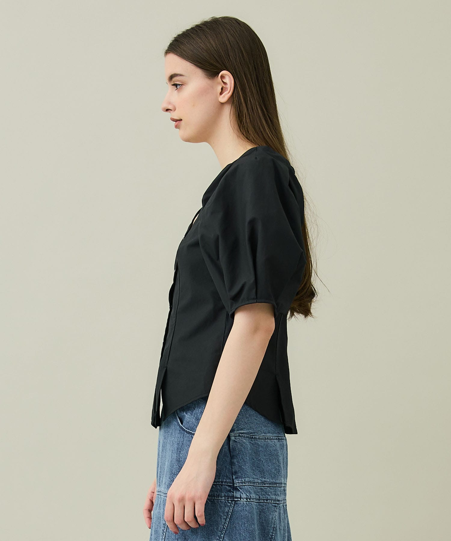 Two Fabric Combinated Blouse rito structure