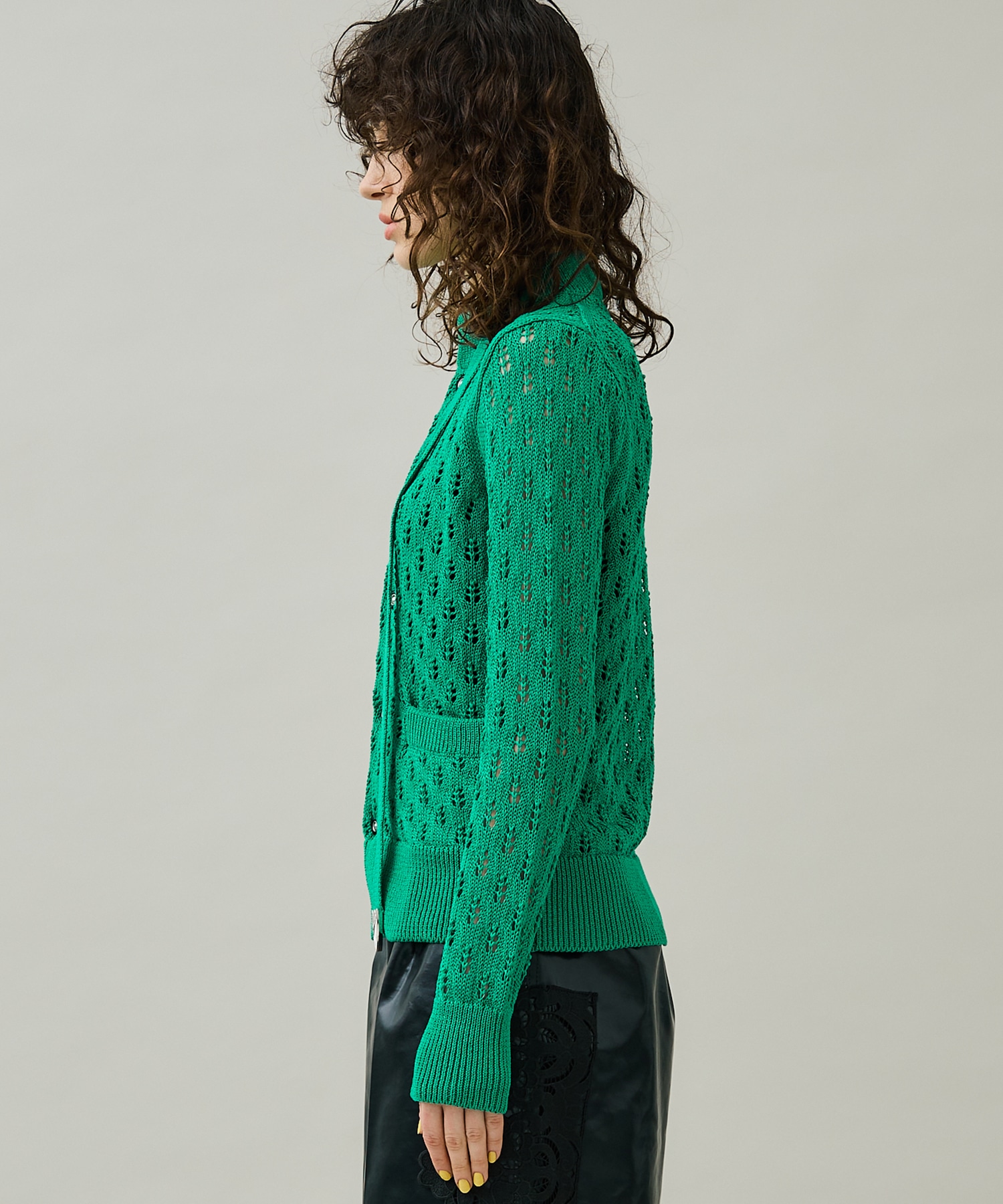 Lace knit cardigan(38 GREEN): TOGA PULLA: WOMENS｜ STUDIOUS ONLINE