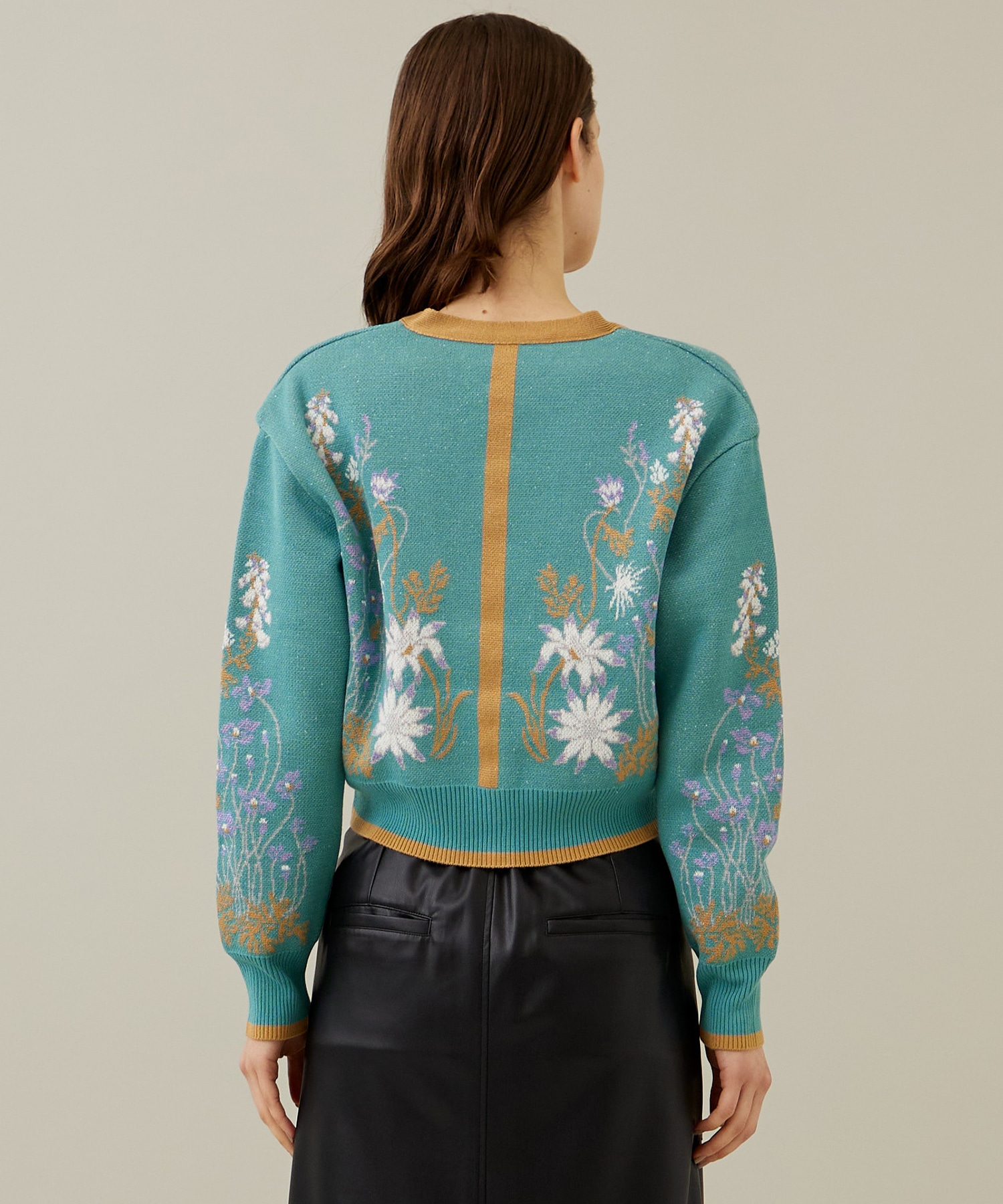 Garden flower knit cardigan(FREE LIGHT BLUE): MURRAL: WOMENS