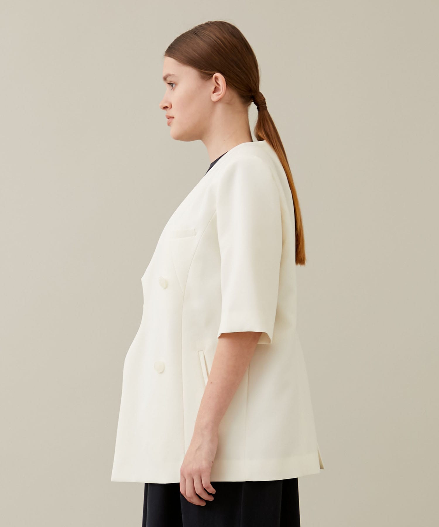 Lidia asymmetric JK OW(2 OFF WHITE): AKIRANAKA: WOMENS