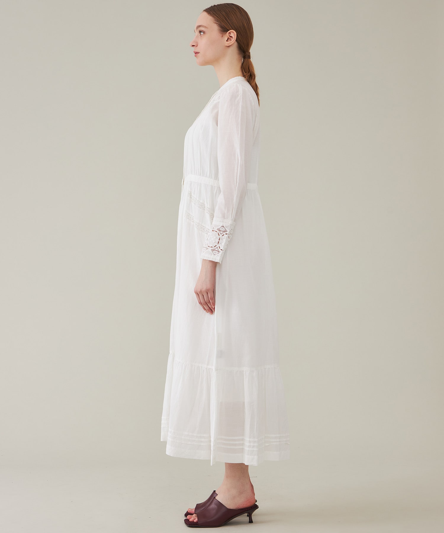 アンティークレースピンタックドレス(FREE WHITE): CASA FLINE: WOMENS