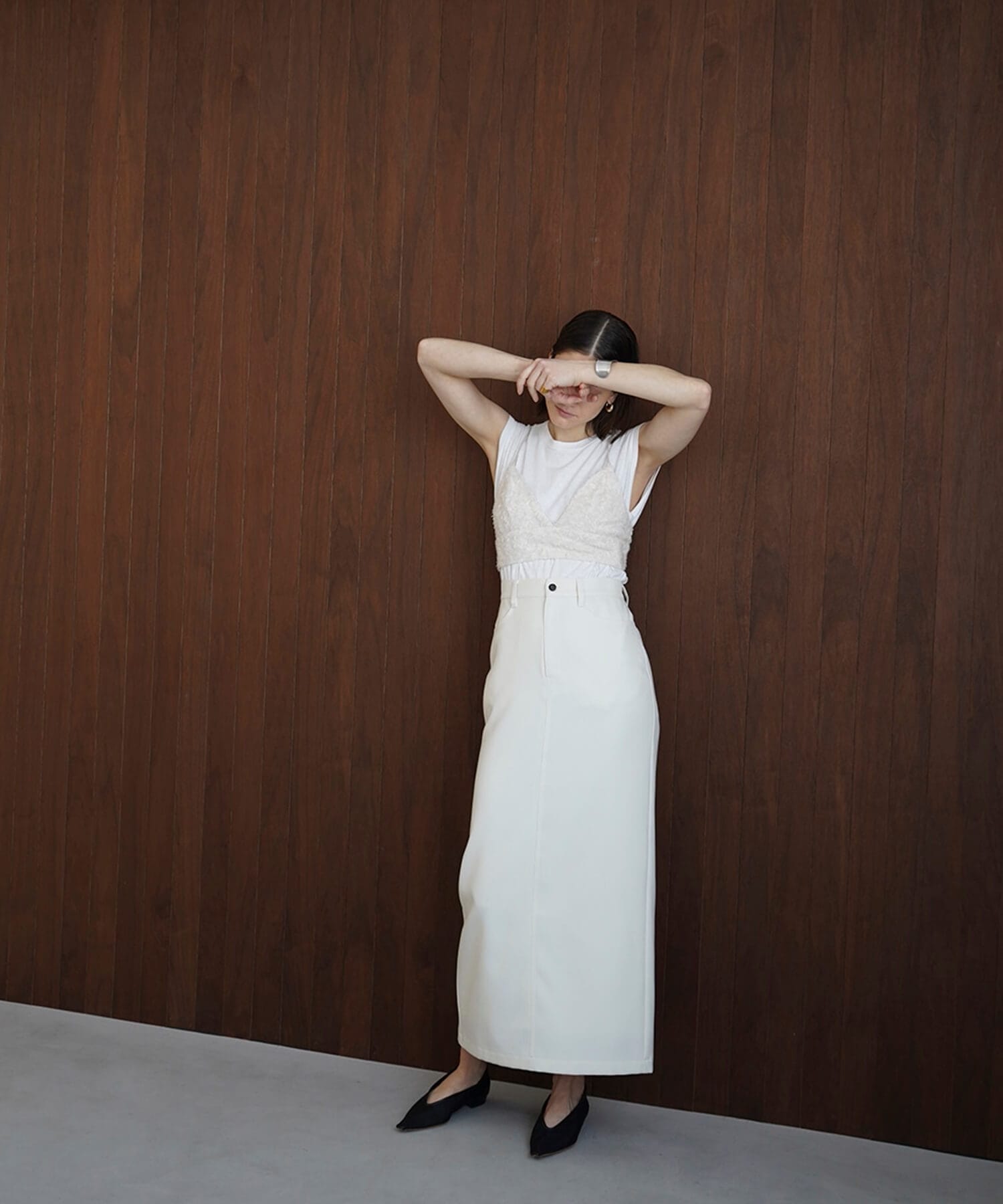 STRAIGHT LONG SKIRT(0 WHITE): CLANE: WOMENS｜ STUDIOUS ONLINE公式