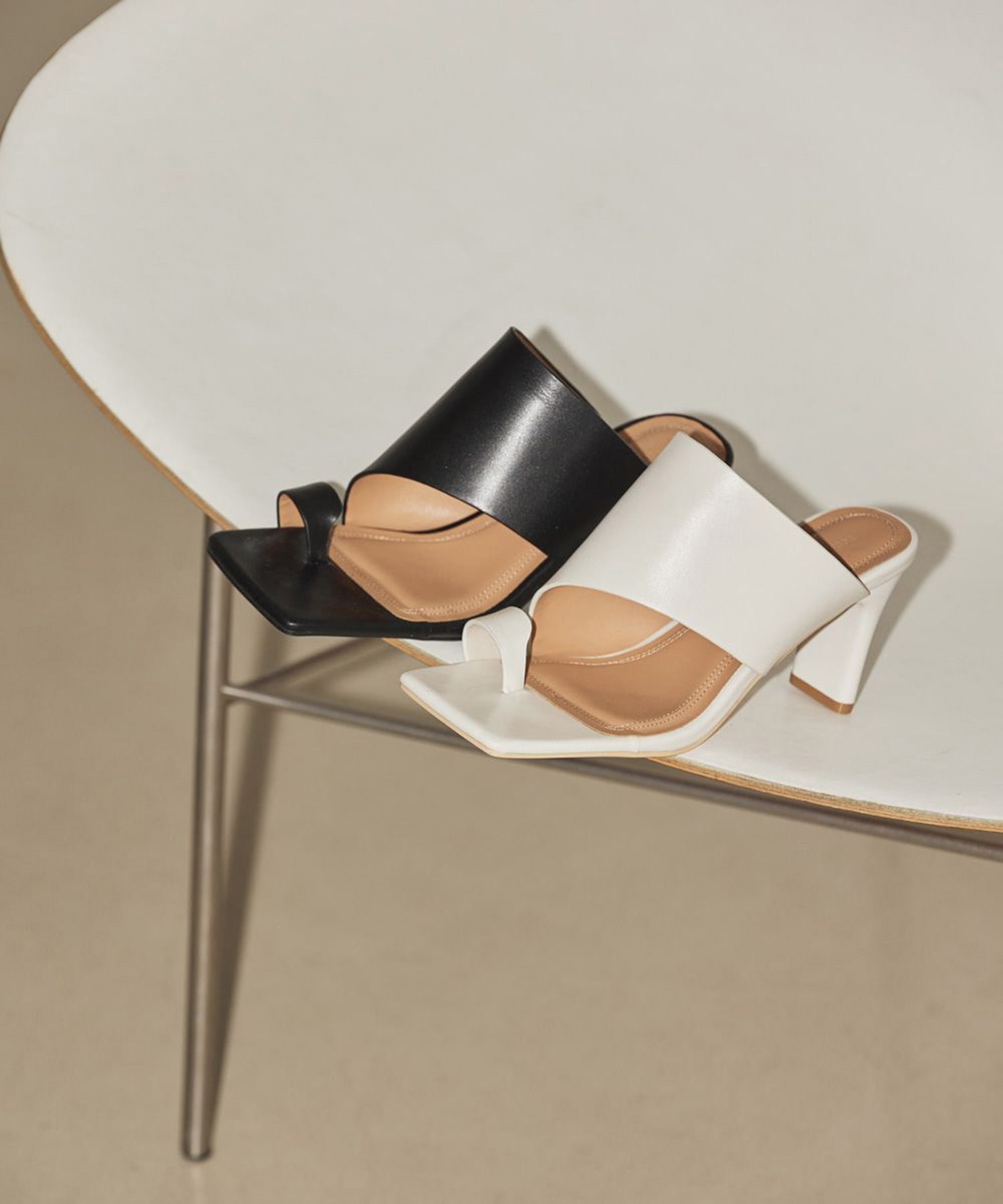 Squaretoe Leather Sandals(36 ECRU): TODAYFUL: WOMENS｜ STUDIOUS