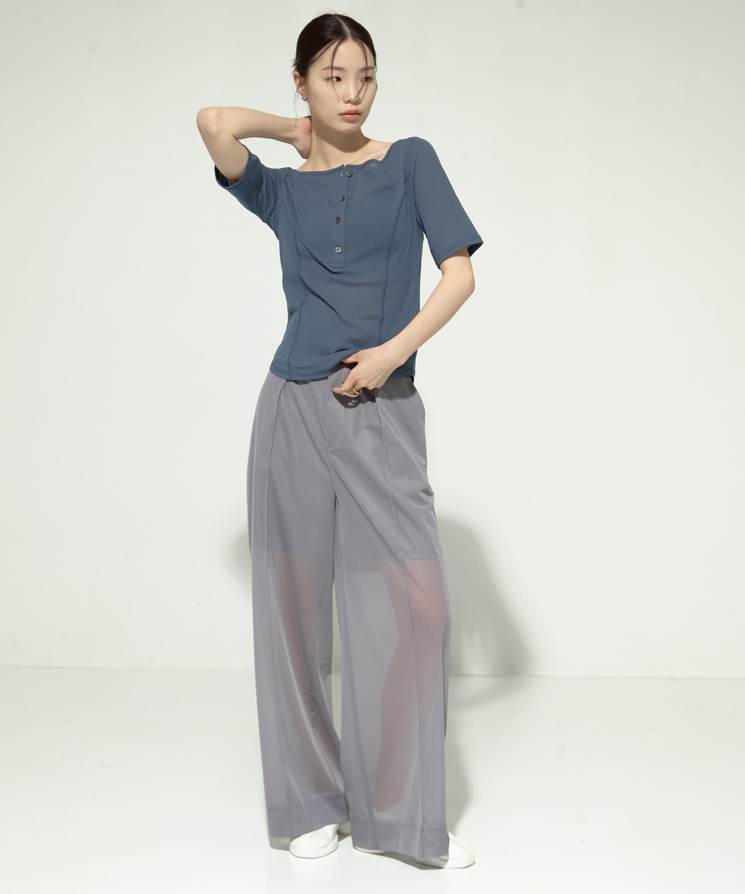 Leather Like Sheer Pants STUDIOUS