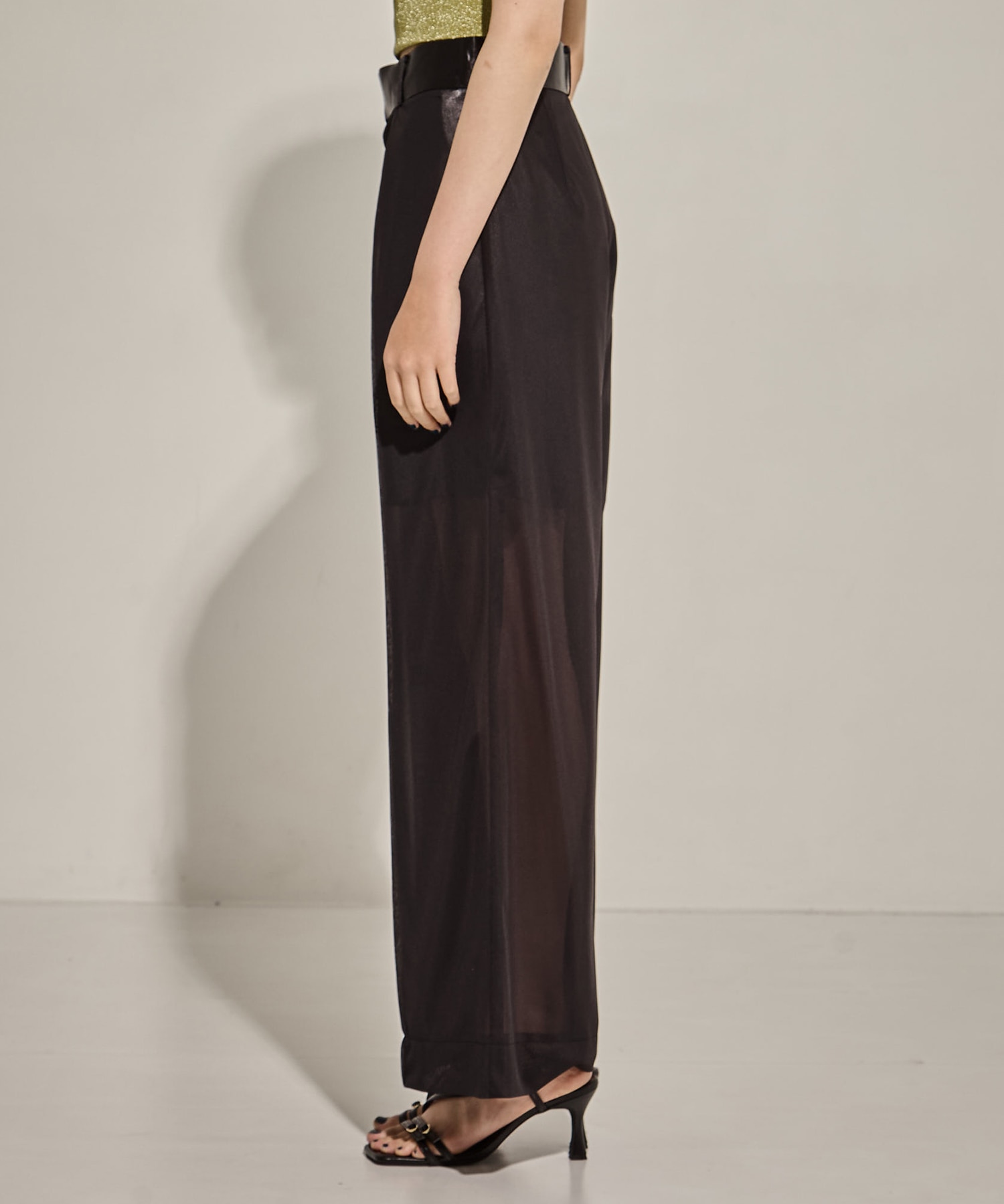 Leather Like Sheer Pants STUDIOUS