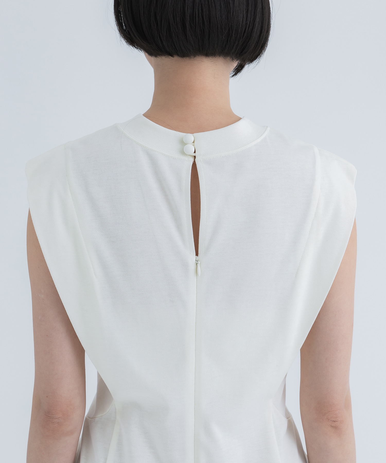 Cotton Jersey Sleeveless Dress(1 ECRU): Mame Kurogouchi: WOMENS ...