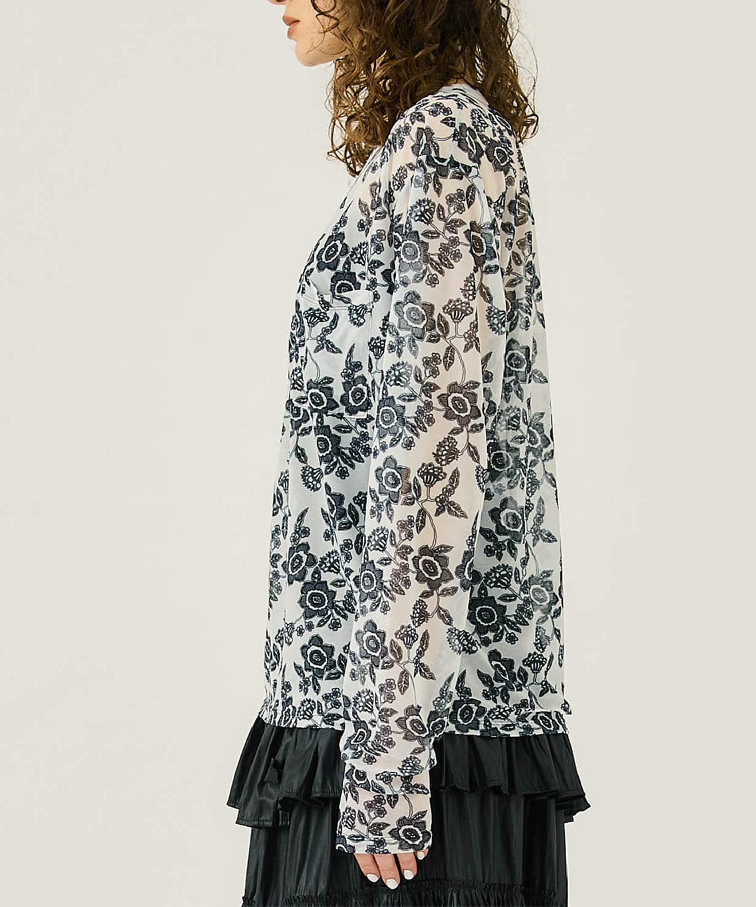 sheer print longT(1 WHITE): FUMIE=TANAKA: WOMENS｜ STUDIOUS ONLINE