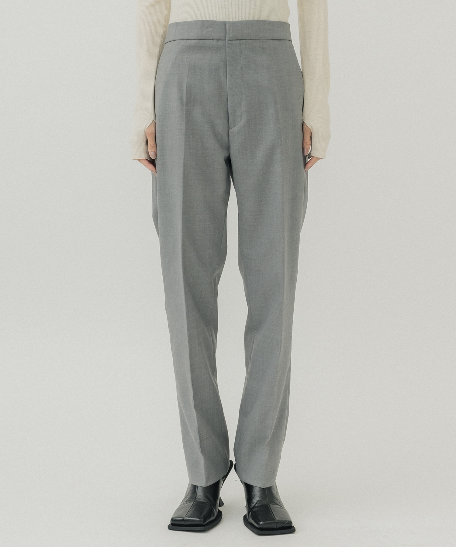 T/W TWILL SLIM PANTS(36 LIGHT GREY): CINOH: WOMENS｜ STUDIOUS 